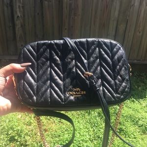 Coach gathered leather crossbody